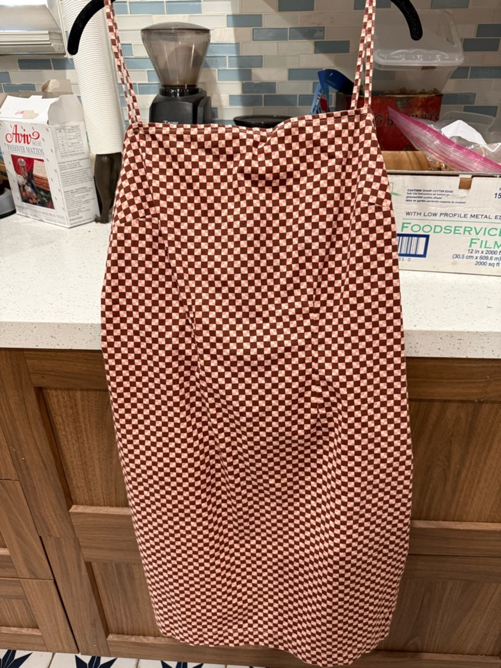 Levi's pink and brown  checkered  Dress